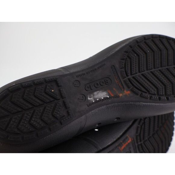 CROCS Women's Cap Toe Ballet Flats Size 7 Black Rubber Slip On Rubber Light Shoe - Picture 8 of 10